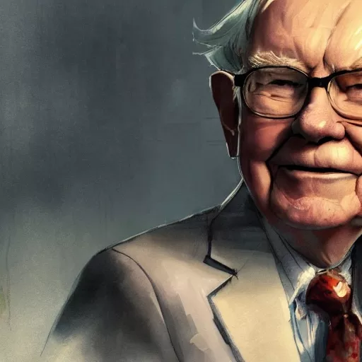 Warren Buffett looking proud at the BAR project - AI impression