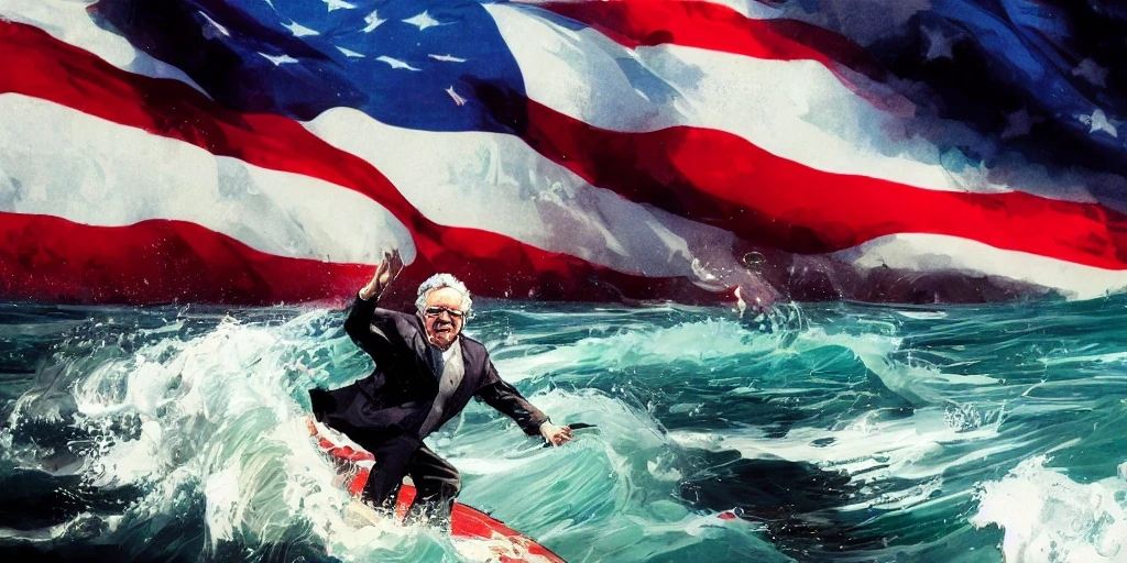 Warren Buffett riding the american wave