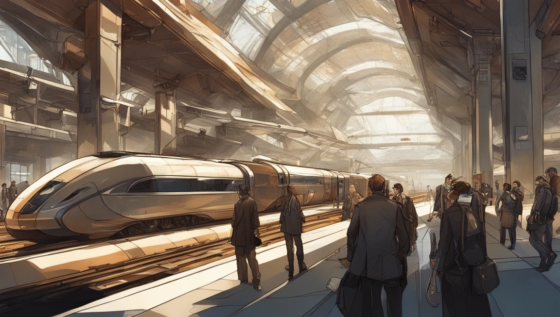 A Futuristic Train Station