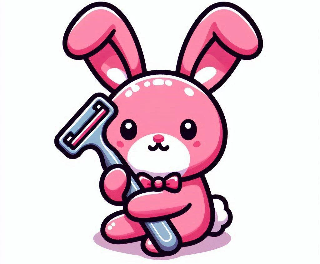 Bunny Holding A Razor