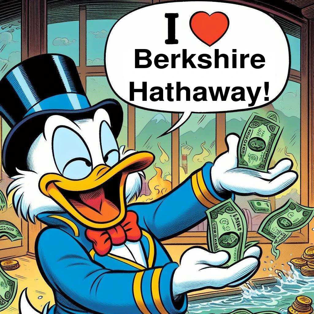 A rich duck Loves Berkshire Hathaway