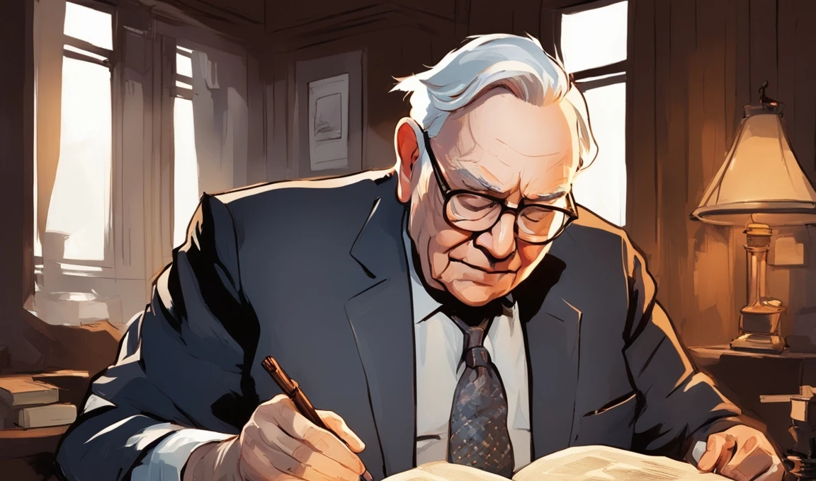 Warren Buffett Reading In Wooden Furniture Maybe On Shaw Industries