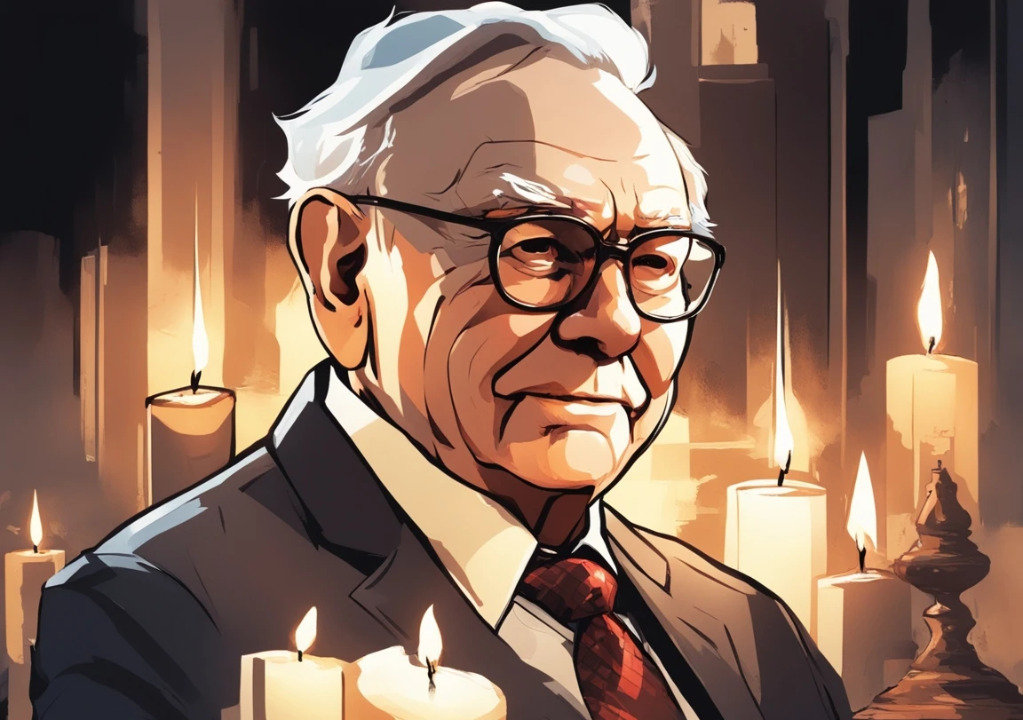 Warren Buffett With Candles Celebrating 94th Birthday