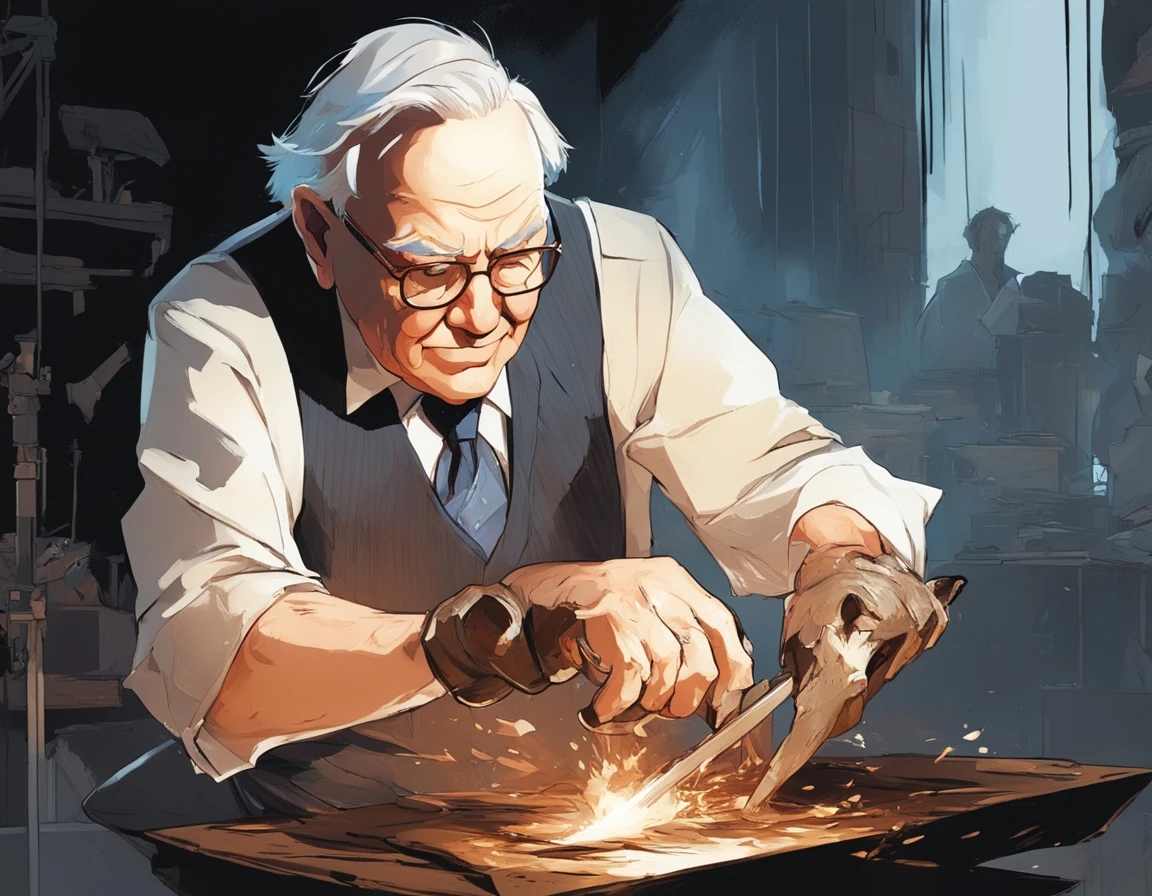Warren Buffett Working Metal