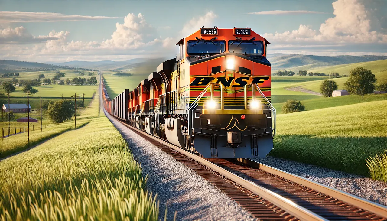 Long Bnsf Train Impression