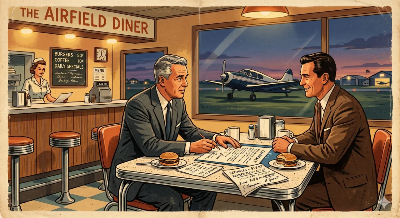 The Airfield Diner — where the FlightSafety deal was struck over hamburgers